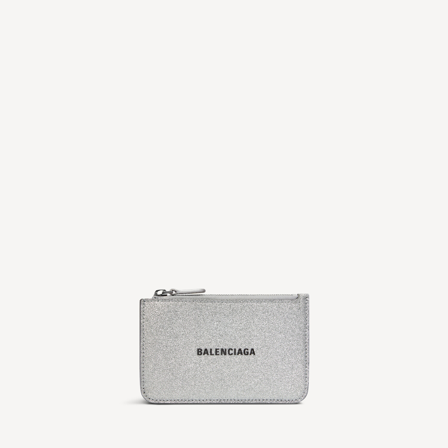 

Женский длинный кошелек для монет и карт Cash из сверкающей ткани большого размера в серебристом цвете BALENCIAGA, серебряный