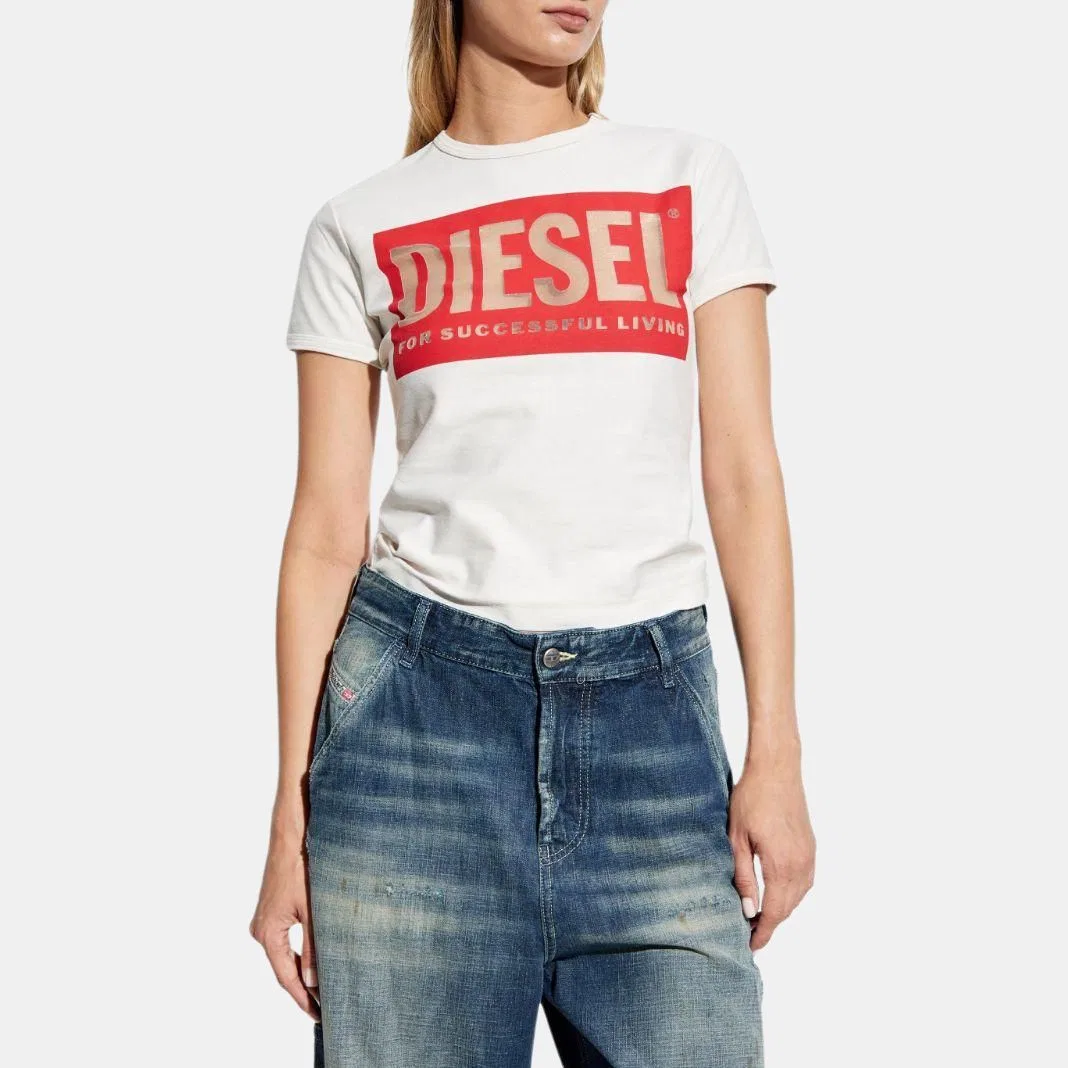 Футболка Crew Neck DIESEL T Malun белая — фото 4