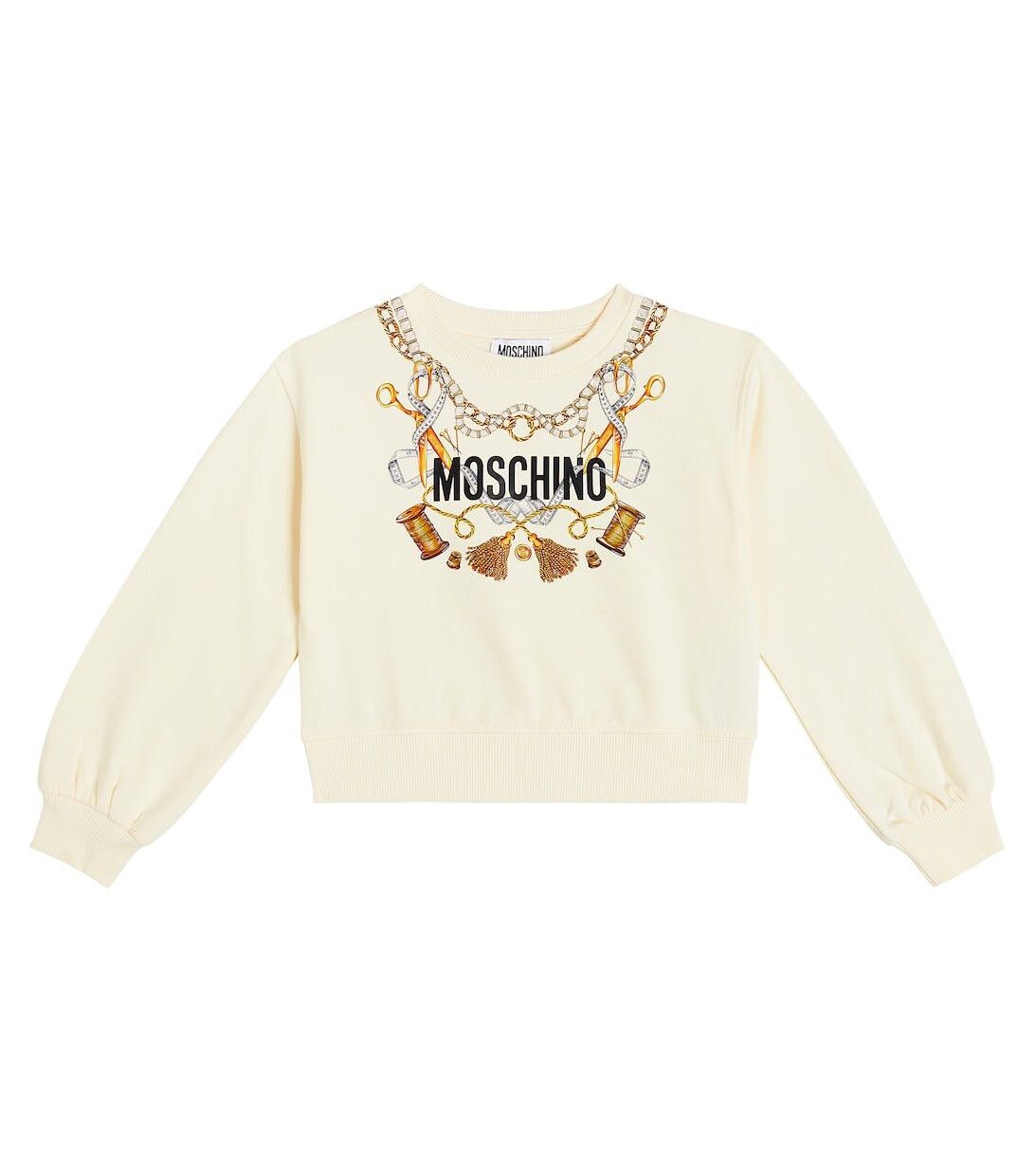 

Толстовка из смесового хлопка с логотипом Moschino, белый