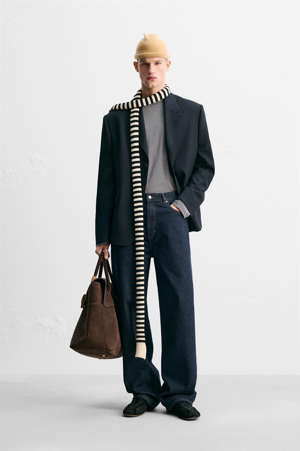 

Блейзер от костюма свободного покроя ZARA, темно-синий