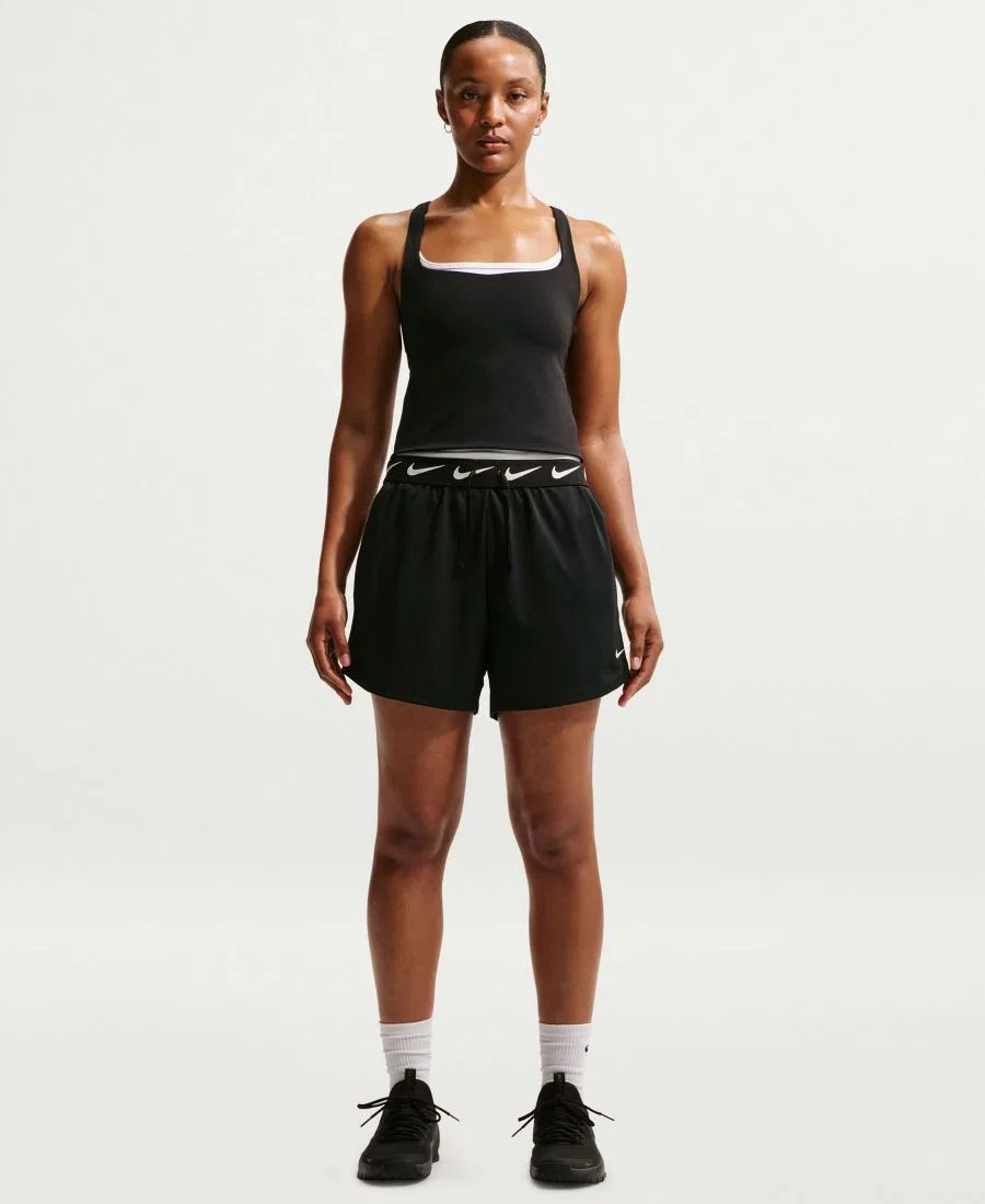 Женские шорты Attack Dri-FIT со средней посадкой Nike, черный/белый