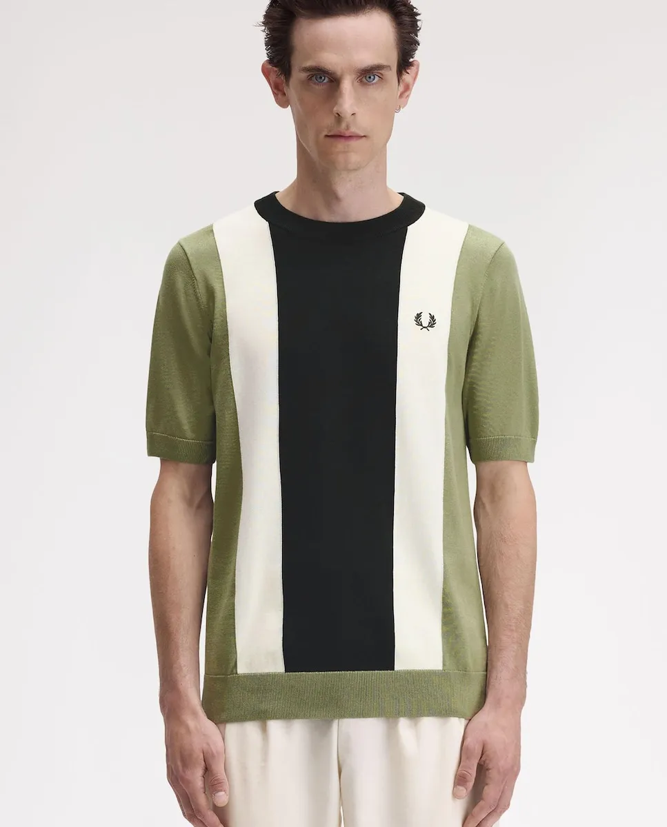 

Мужская короткая футболка в полоску Fred Perry, неоновый зеленый