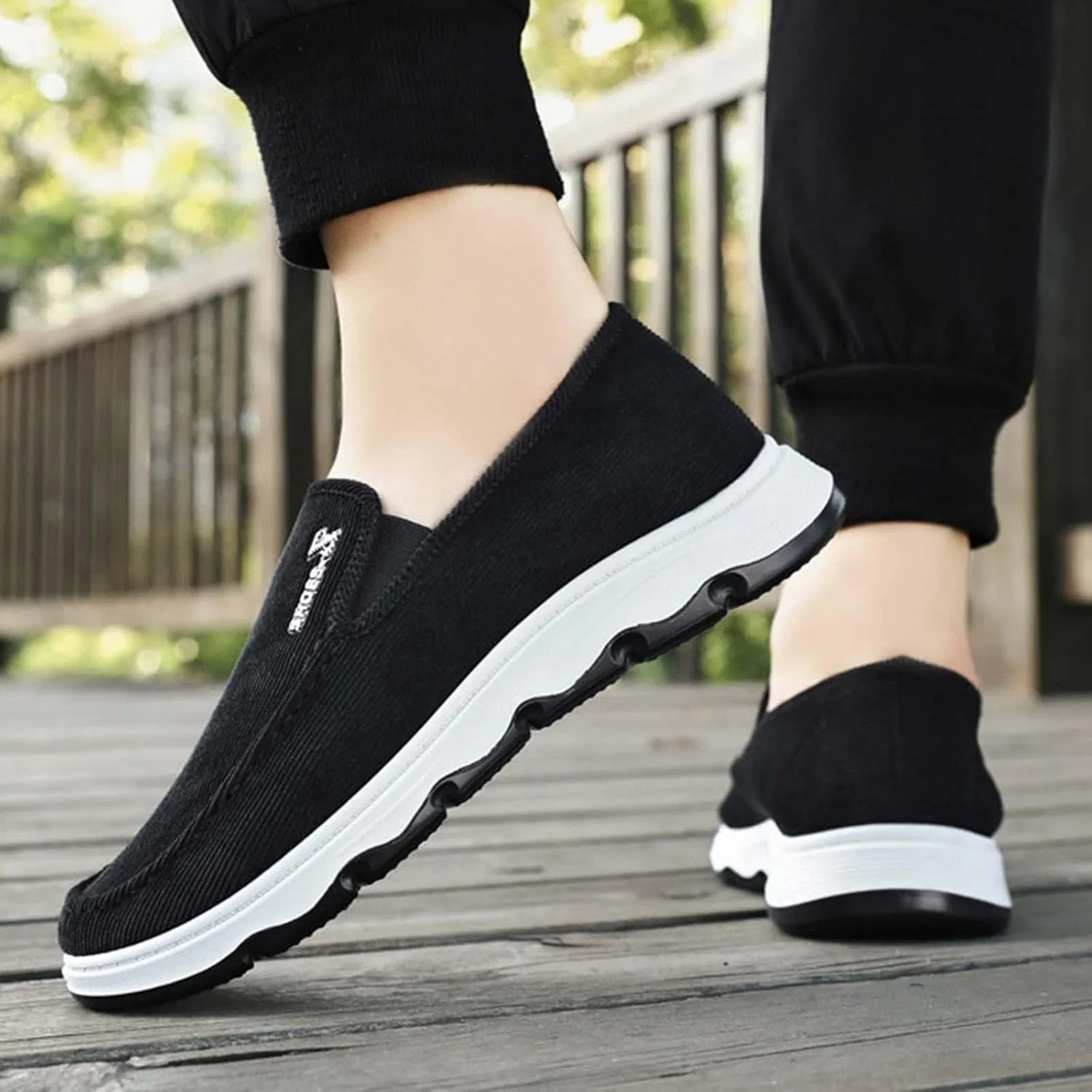 Кроссовки для ходьбы мужские Mesh Black — фото 3