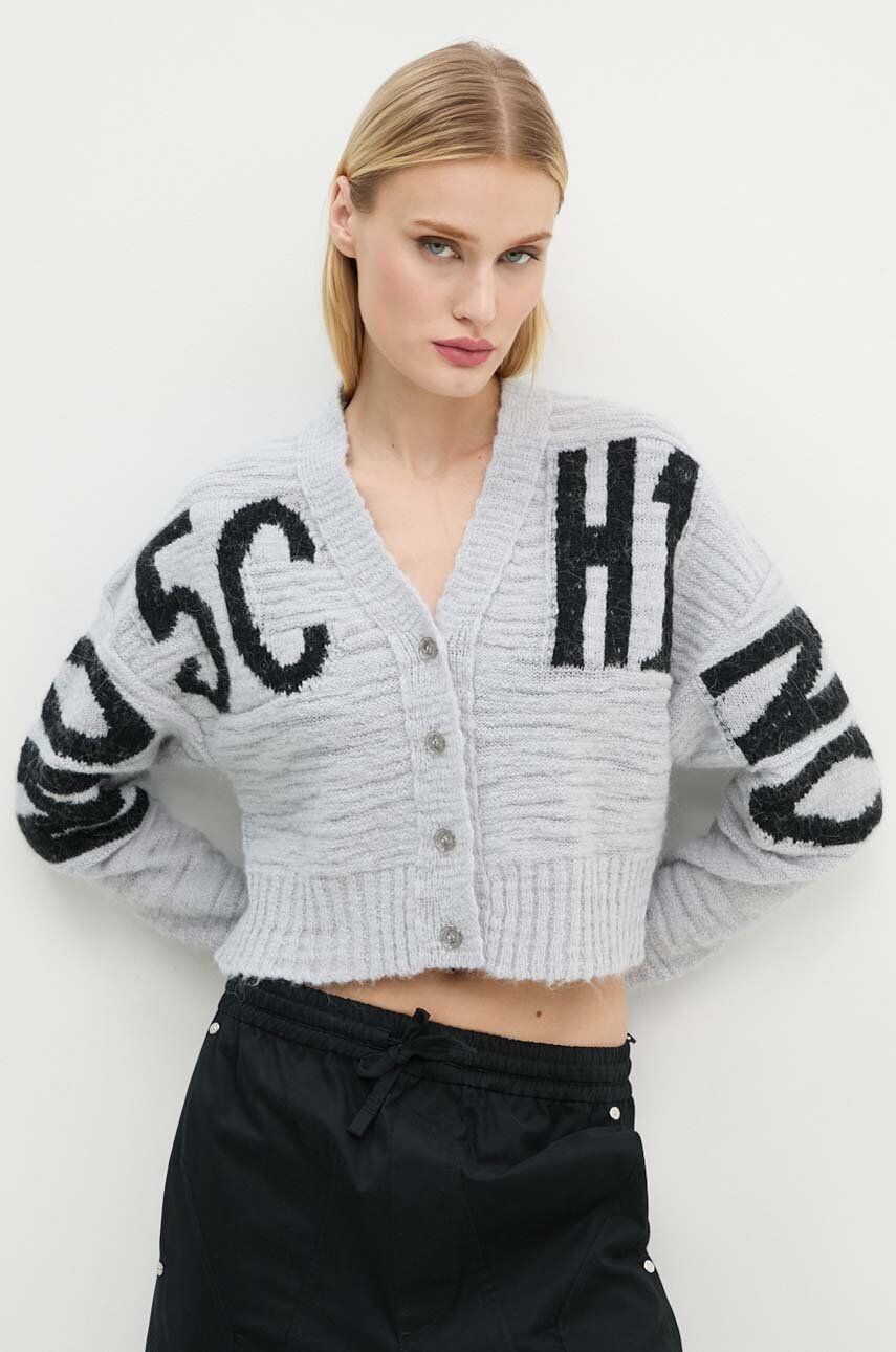 

Кардиган с добавлением шерсти Moschino Jeans, серый