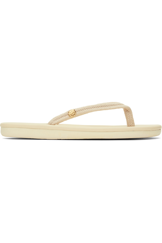 Саионара вьетнамки с верёвочными ремнями Ancient Greek Sandals, бежевый