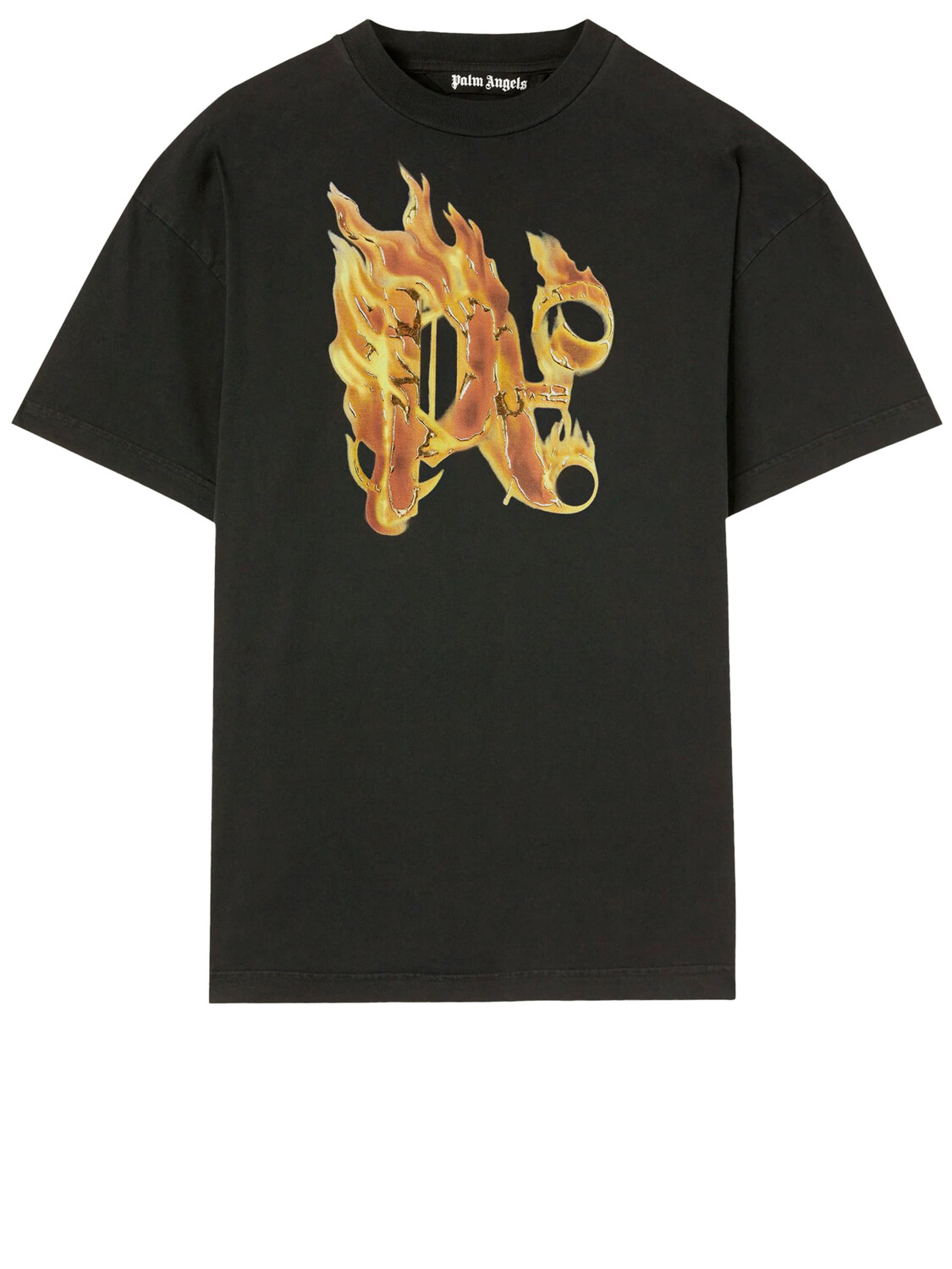 

Футболка Palm Angels Burning Monogram, черный