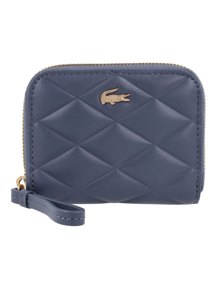 

Кошелек Core Essentials из кожи крокодила 10,5 см в цвете фолкстоун серый Lacoste