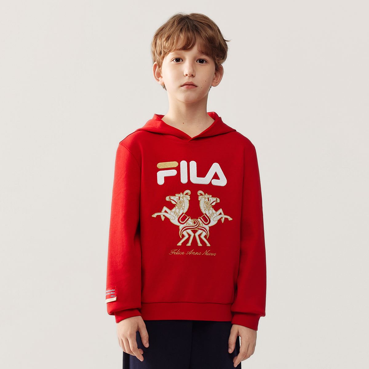 Толстовки с капюшоном Moderate FILA KIDS, legend красный — фото 3