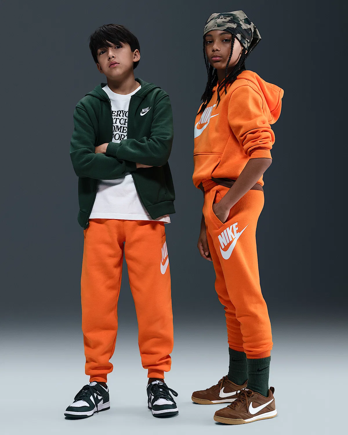 Джоггеры Nike Club Fleece для старших детей, Bright Ceramic/White