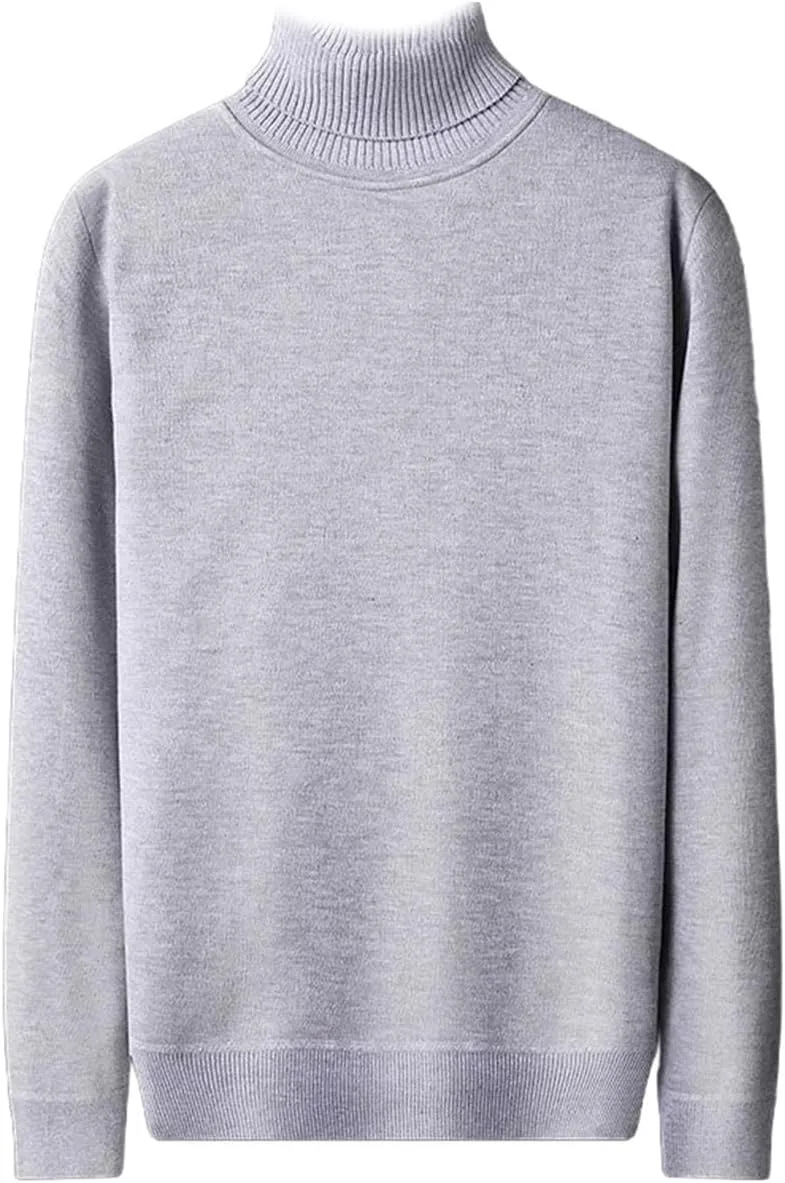 

Мужской свитер водолазка из кашемира с норкой, теплый, свободный покрой