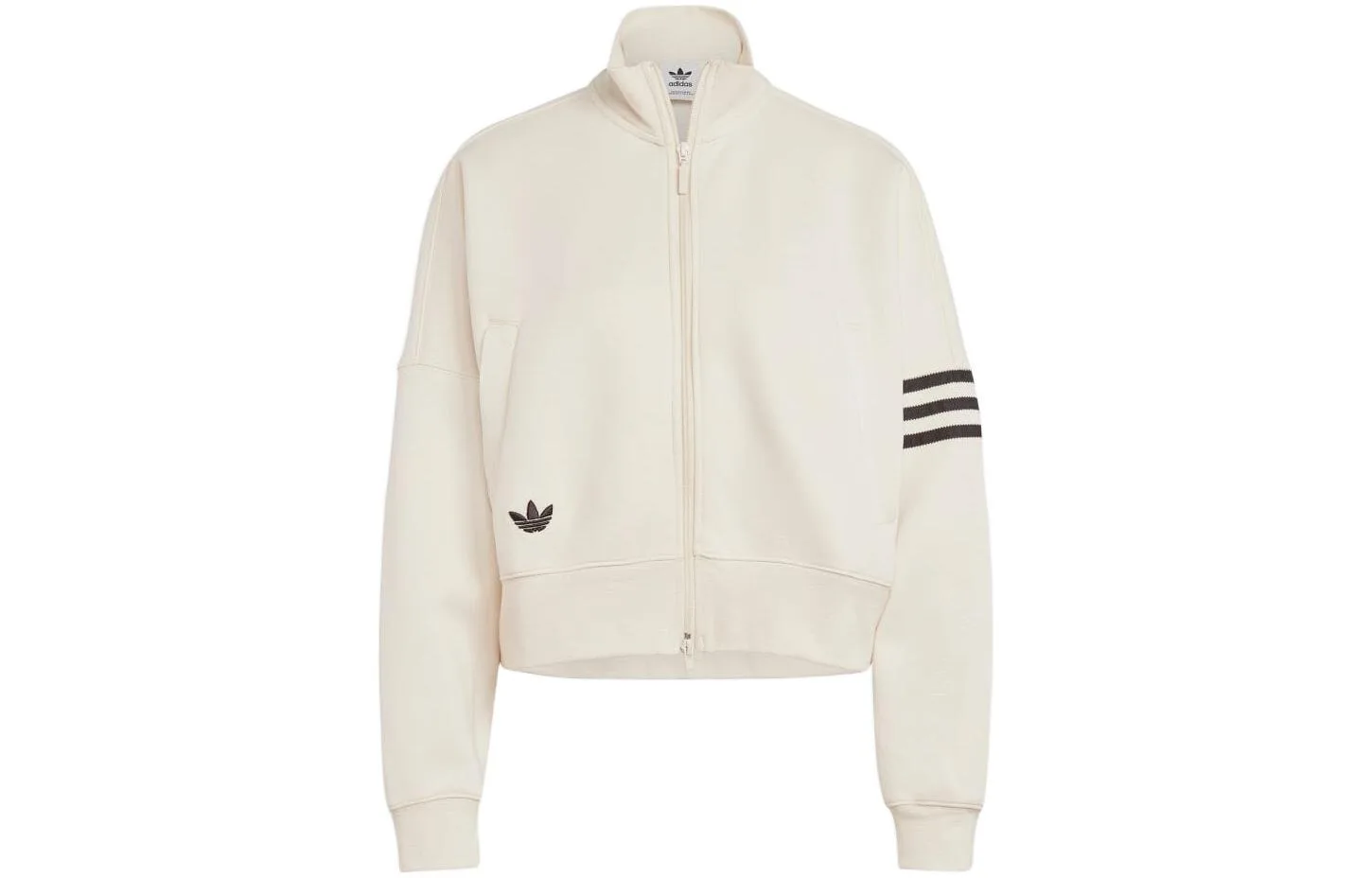 Куртка-бомбер Adidas с молнией и спущенным плечом Adidas Originals, Miracle White