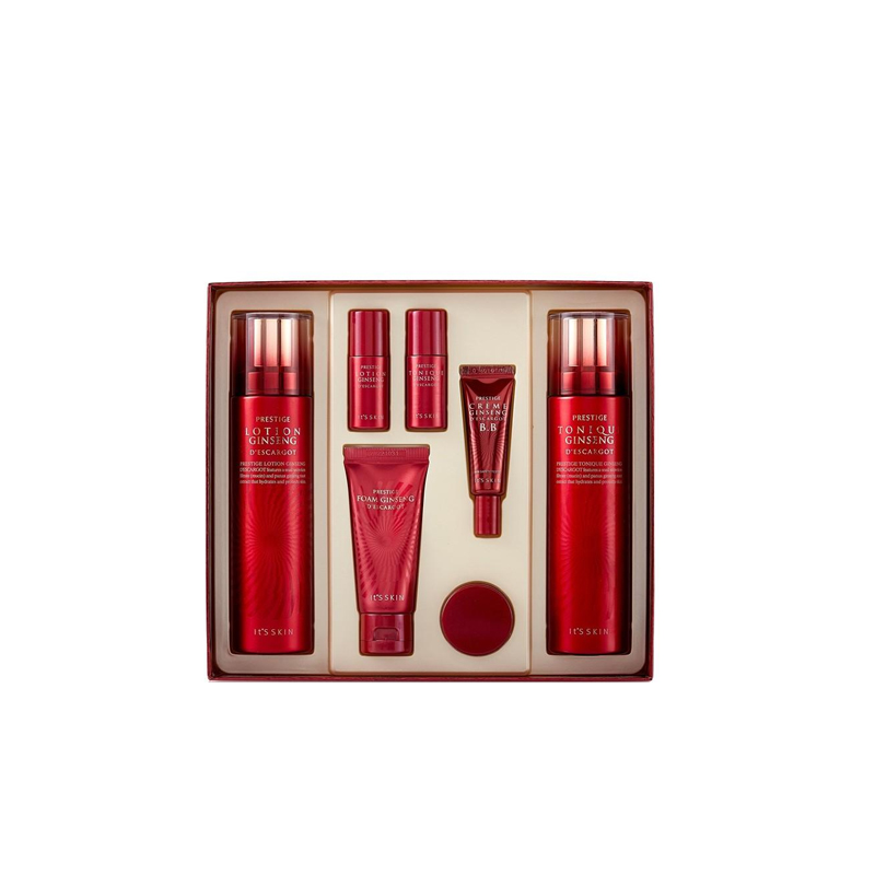 Набор косметики It's Skin Prestige Ginseng D'escargot Special Set, 140 млх2+30 мл+15 млх2+10 млх2 — фото 4