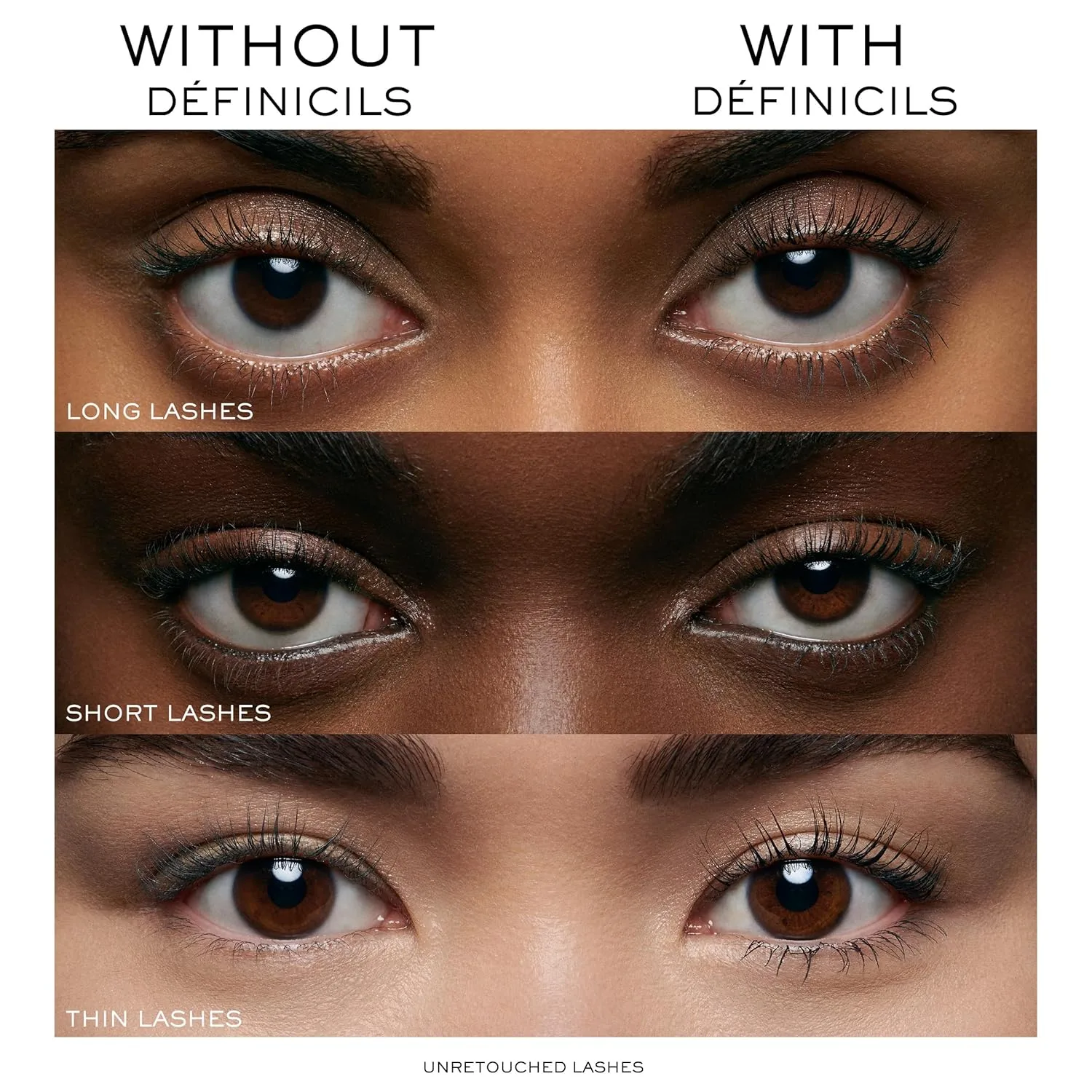 Lancôme Définicils Waterproof Defining & Lengthening Mascara - удлиняющая и подчеркивающая тушь для ресниц, обогащенная витамином B5, водостойкая, черная, Black — фото 4