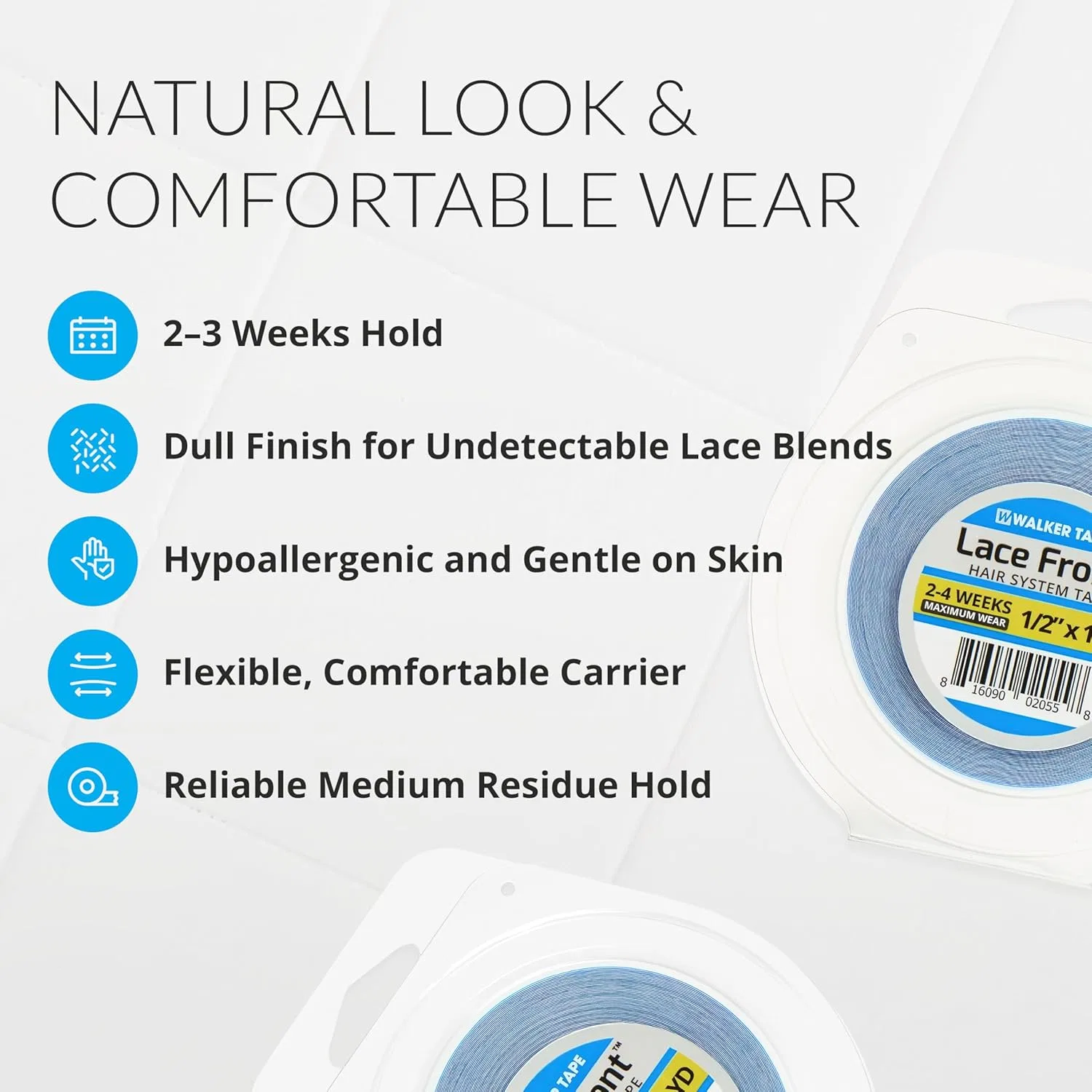 Двусторонняя лента «Lace Front Support» 1.27 см от Walker Walker Tape — фото 2