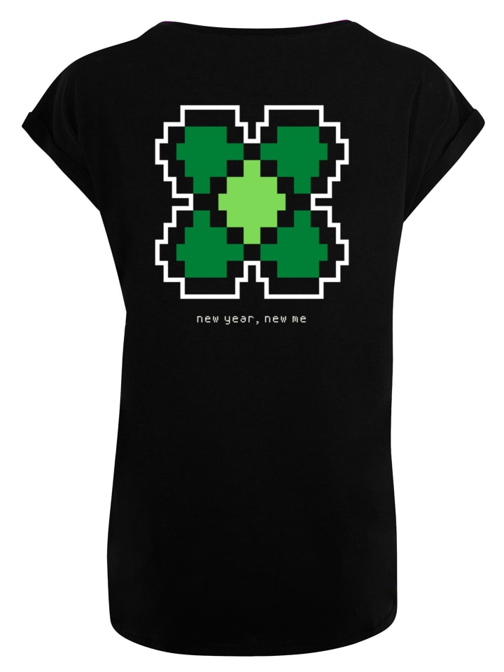 

F4NT4STIC Футболка «Новый год, Счастливого Нового года, Пиксельный клевер» черного цвета, Черный, F4NT4STIC Футболка «Новый год, Счастливого Нового года, Пиксельный клевер» черного цвета