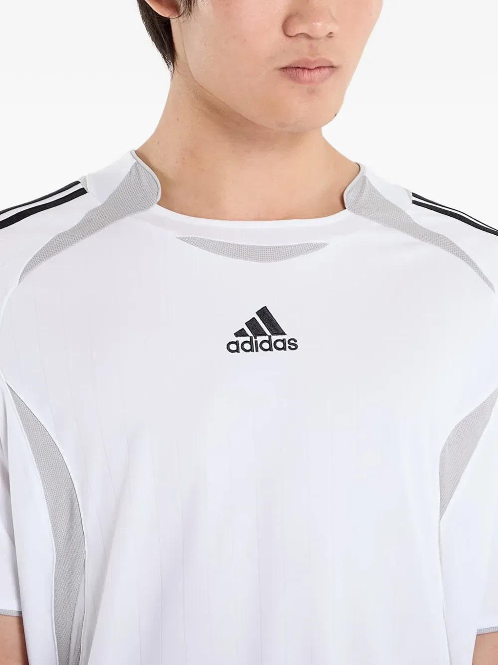 Футболка с тремя полосками Adidas, белый — фото 4