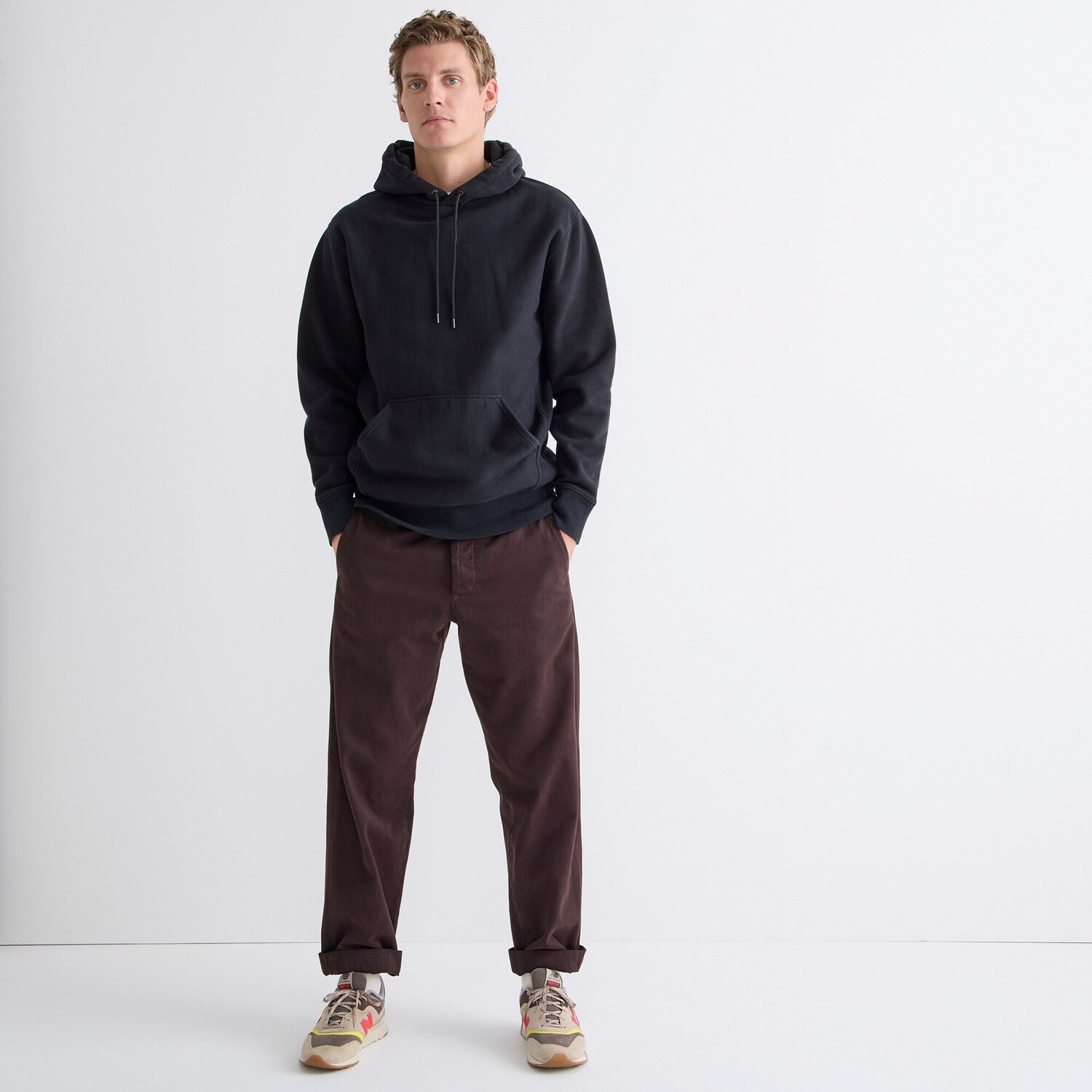 

Толстовка с капюшоном из флиса Heritage 14 унций J.Crew, черный