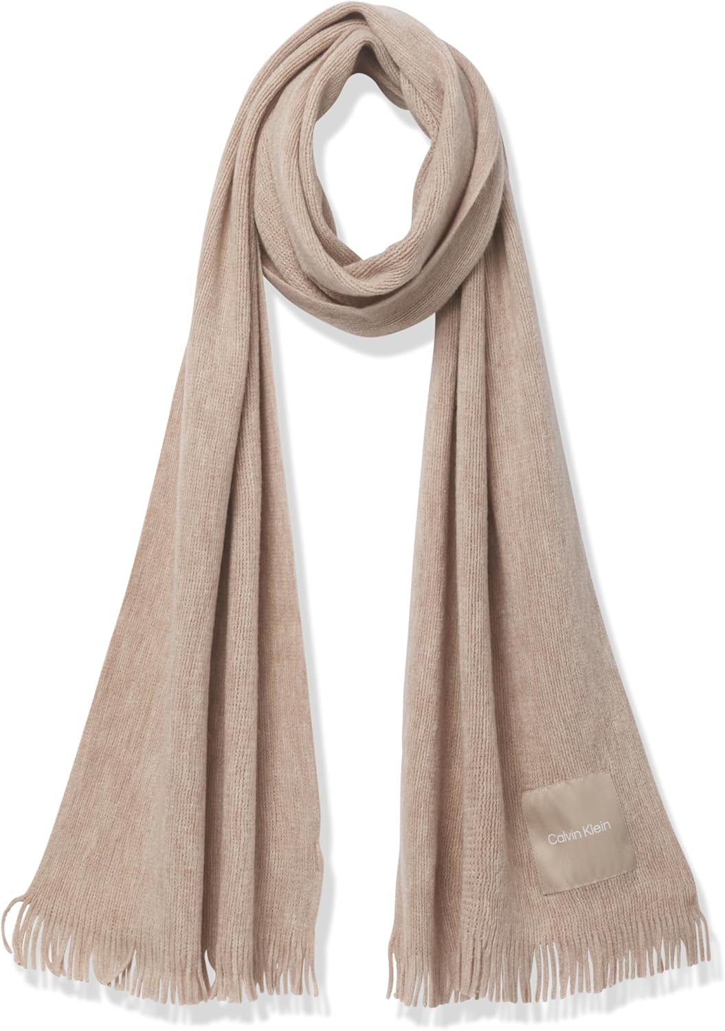 

Женский супермягкий прочный шарф Calvin Klein для холодной погоды, Heathered Almond