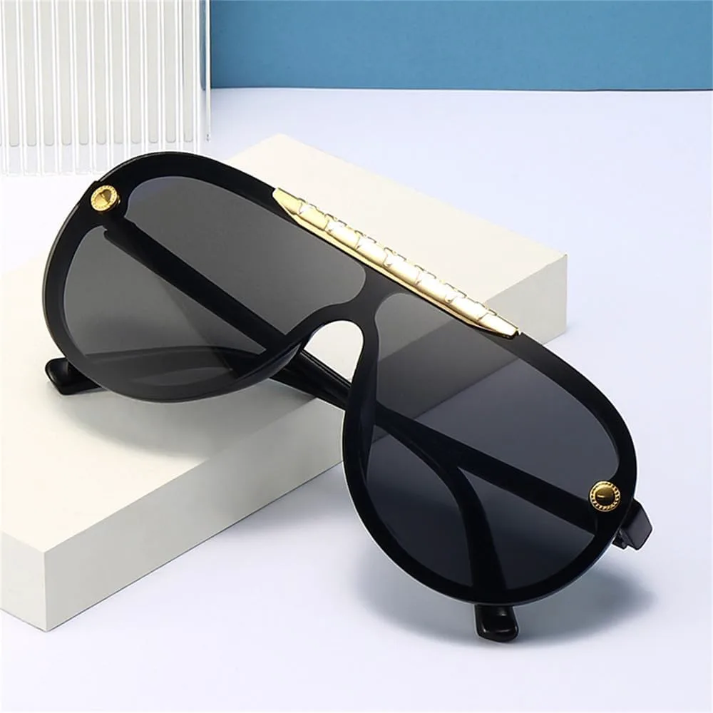 

Солнцезащитные очки в стиле стимпанк с крупной оправой, женские и мужские солнцезащитные очки, цельные солнцезащитные очки, защищающие от ветра HCPIHF, 1