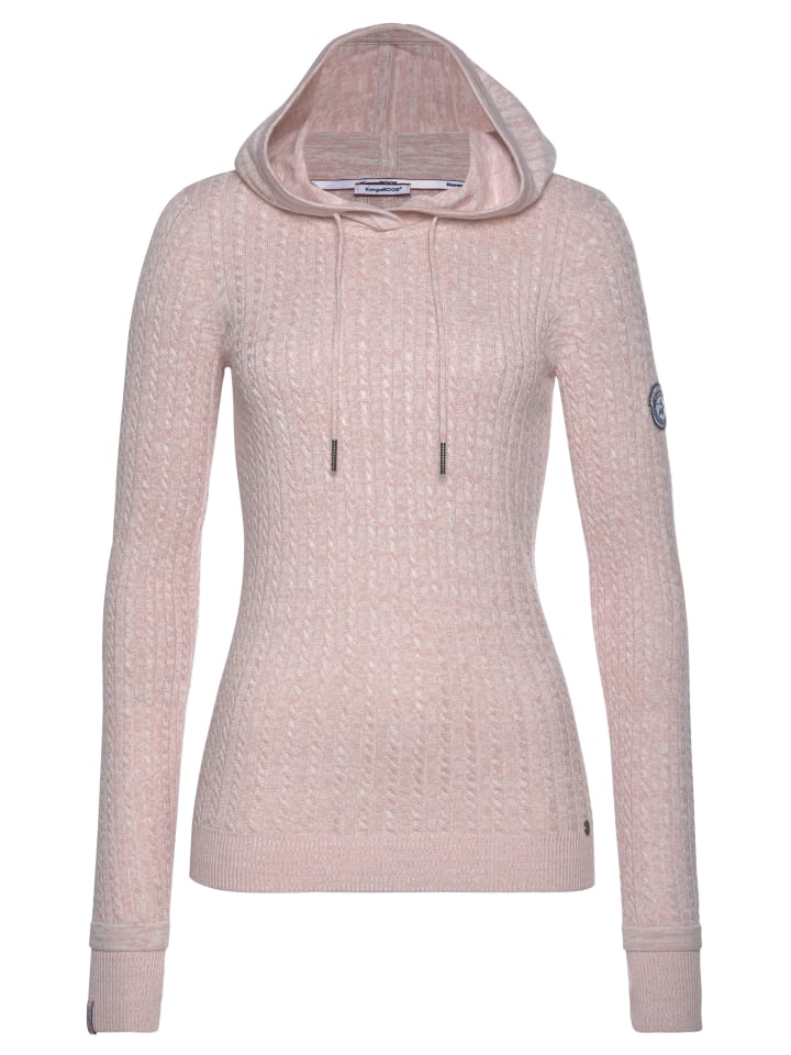 

толстовка с капюшоном в розово-белом меланжевом цвете Kangaroos