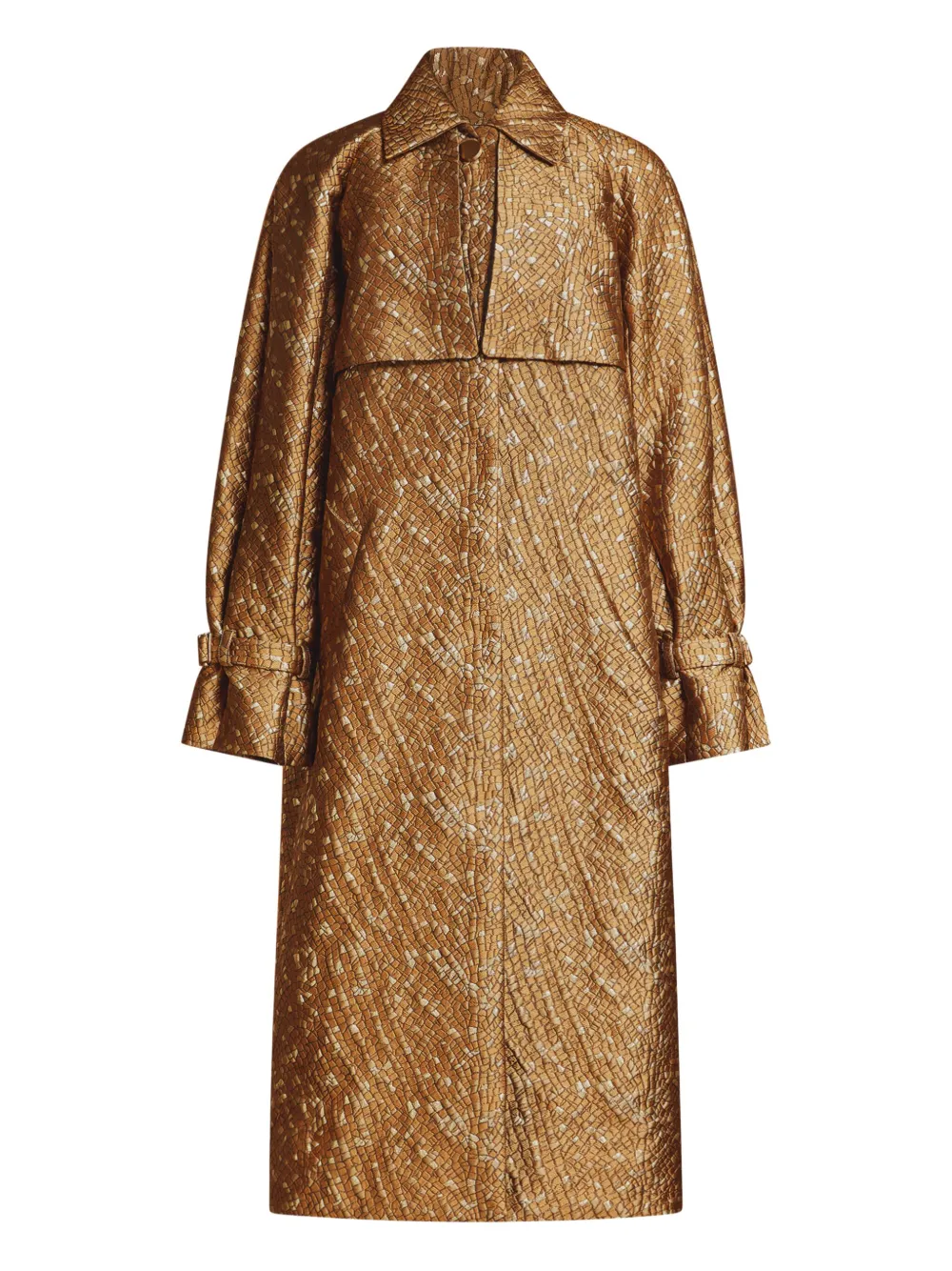 

Жаккардовый тренч с эффектом металлик MAX MARA, золотой
