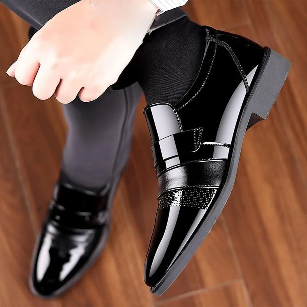 Оксфорды мужские slip-on, резиновая подошва, Black UOPYNE — фото 2