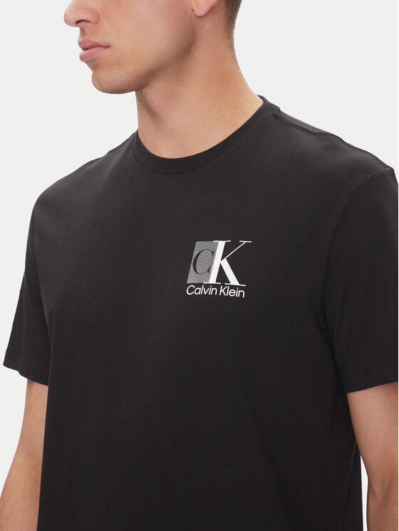 Футболка обычного кроя Abstract Graphic LV04RC853G Calvin Klein, черный — фото 4