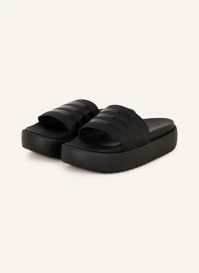 

Мюли на платформе adilette platform Adidas, черный