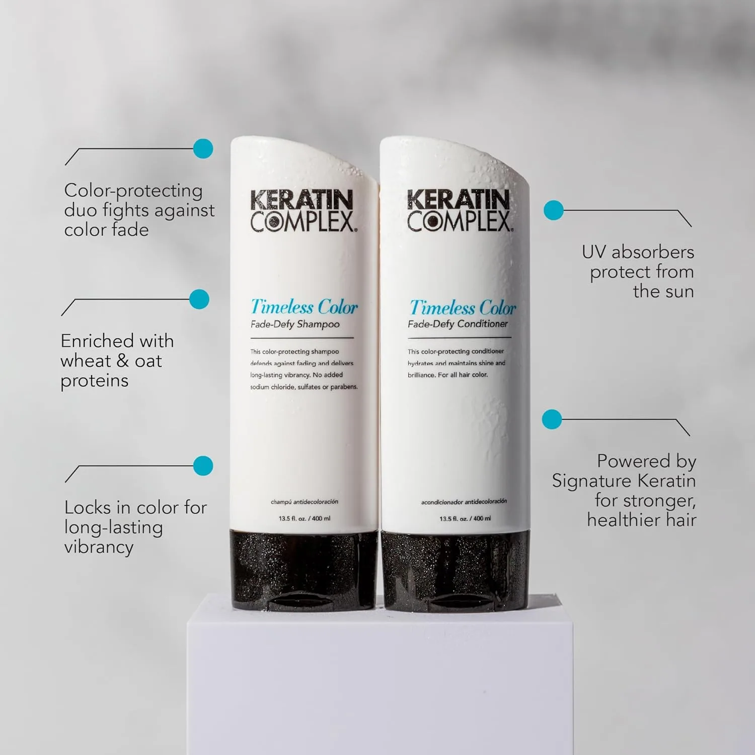 Шампунь и кондиционер Keratin Complex - Timeless (13,5 унций каждый) — фото 3