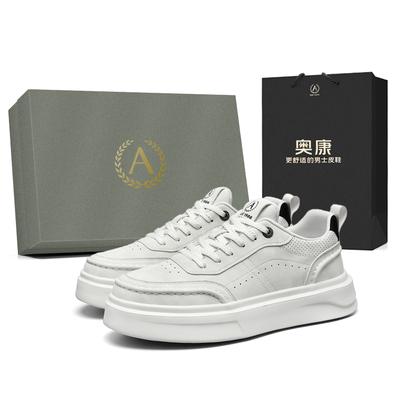 

Кроссовки Air Force One Series Low-Top Casual Skateboard Shoes Box AOKANG, White Black[Box Included]