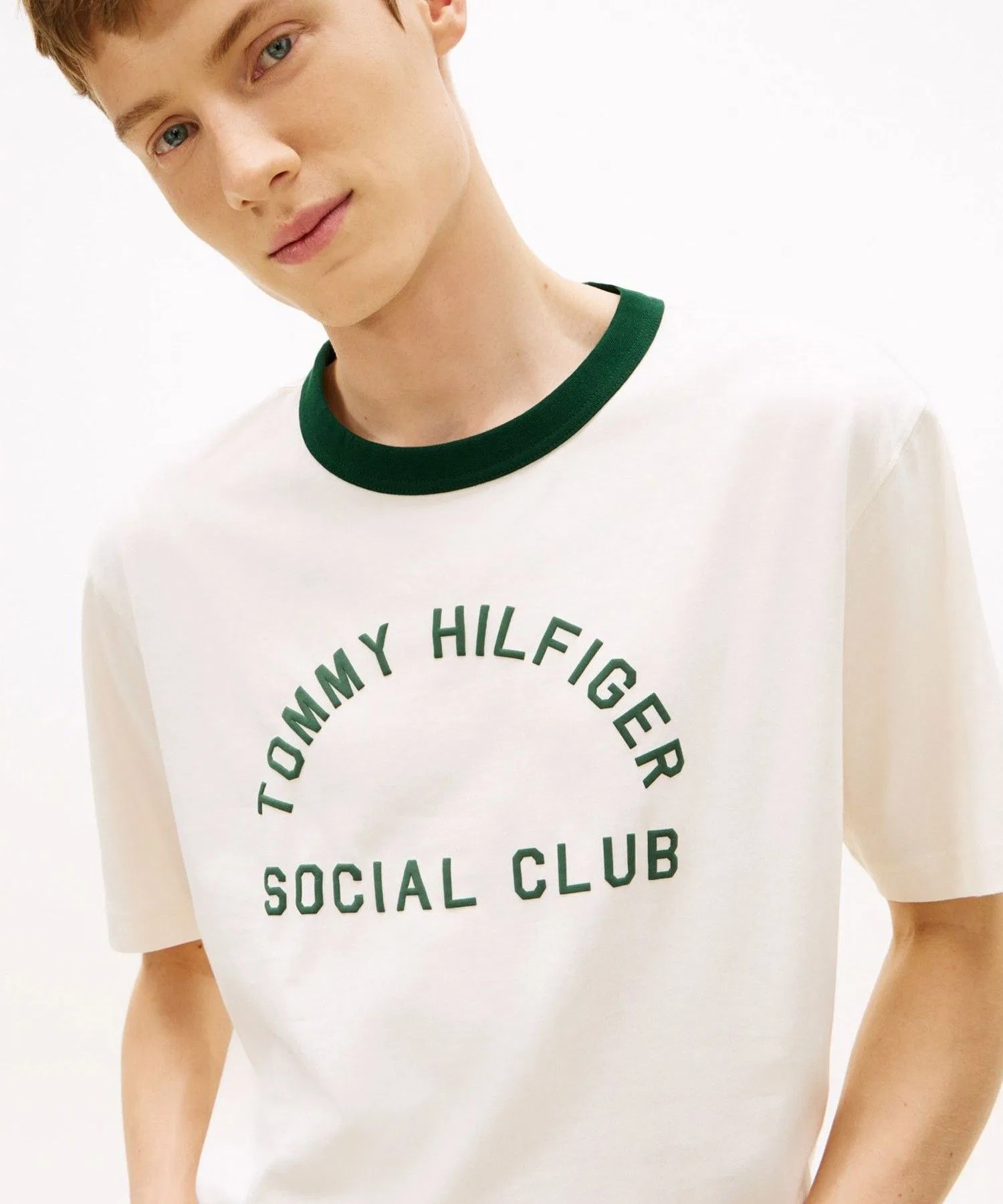 Мужская футболка Tommy Hilfiger с логотипом, белая — фото 2