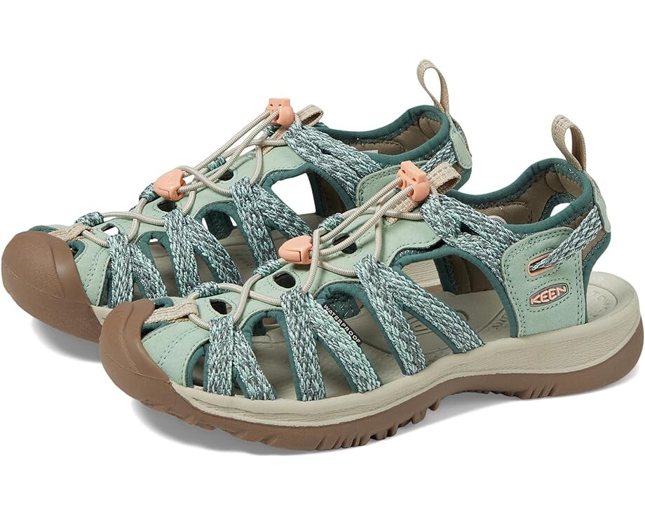 

Сандалии KEEN Whisper, цвет Granite Green/Peach Parfait