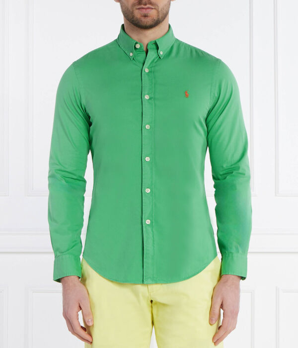 

Рубашка Slim fit Polo Ralph Lauren, зеленый