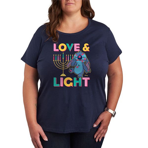 

Футболка с принтом Lilo & Stitch Love & Light Plus Size Disney, Navy, Синий, Футболка с принтом Lilo & Stitch Love & Light Plus Size Disney, Navy