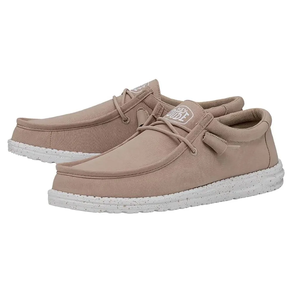 Лоферы Hey Dude Wally Slub Canvas boat shoes, бежевый