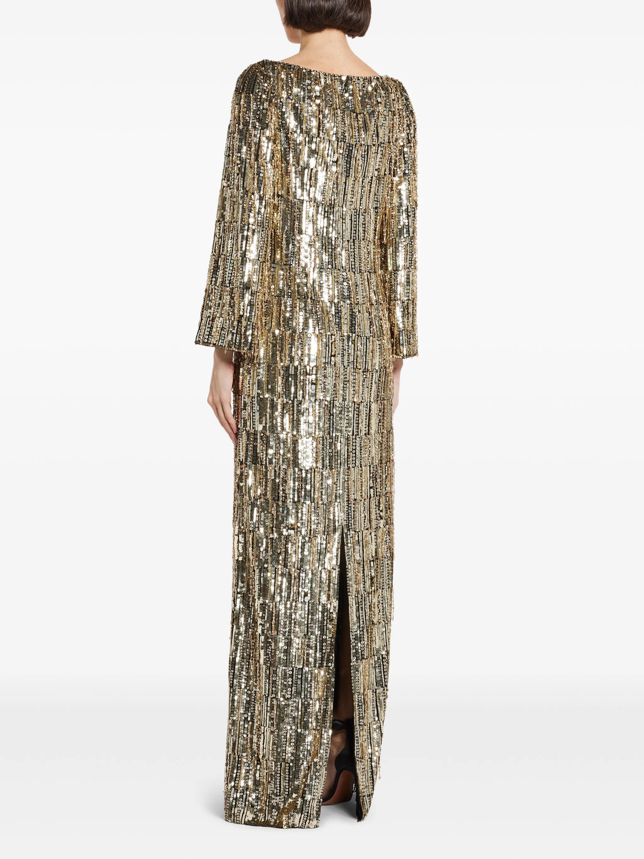 

Платье макси с пайетками Jenny Packham, золотистый