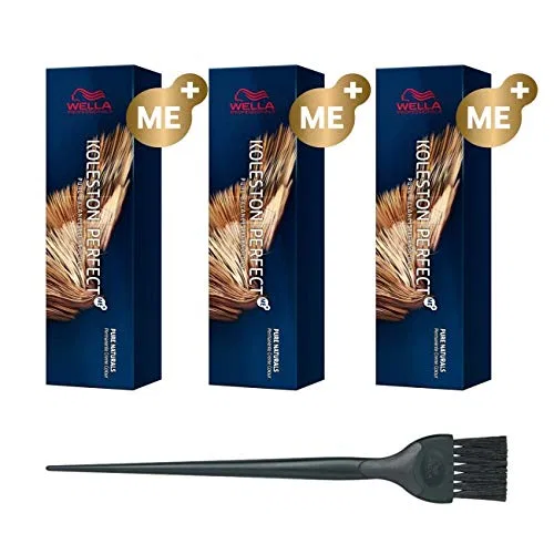Краска для волос Wella Koleston Perfect Me+ Pure Naturals 44/0 Intense Medium Brown 60 мл и кисть (3 шт.) Wella