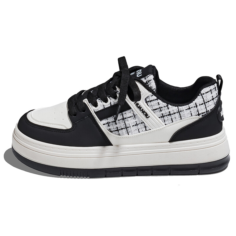 

Кроссовки HUANQIU Skateboarding Shoes Women's Low-top Black, белый/черный