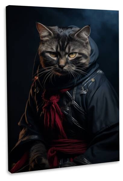 

Картина на холсте Hustling Sharks The Dark Cat, черный