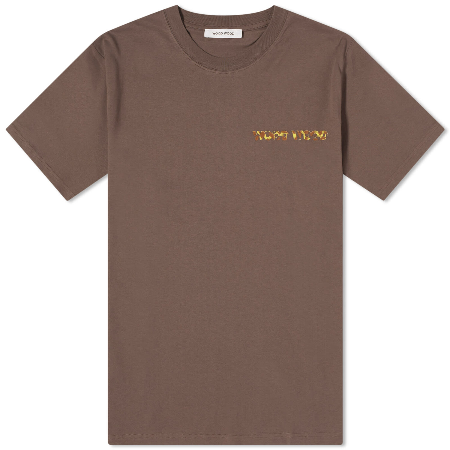 

Футболка Wood Wood Bobby Logo T-Shirt, цвет Dark Brown