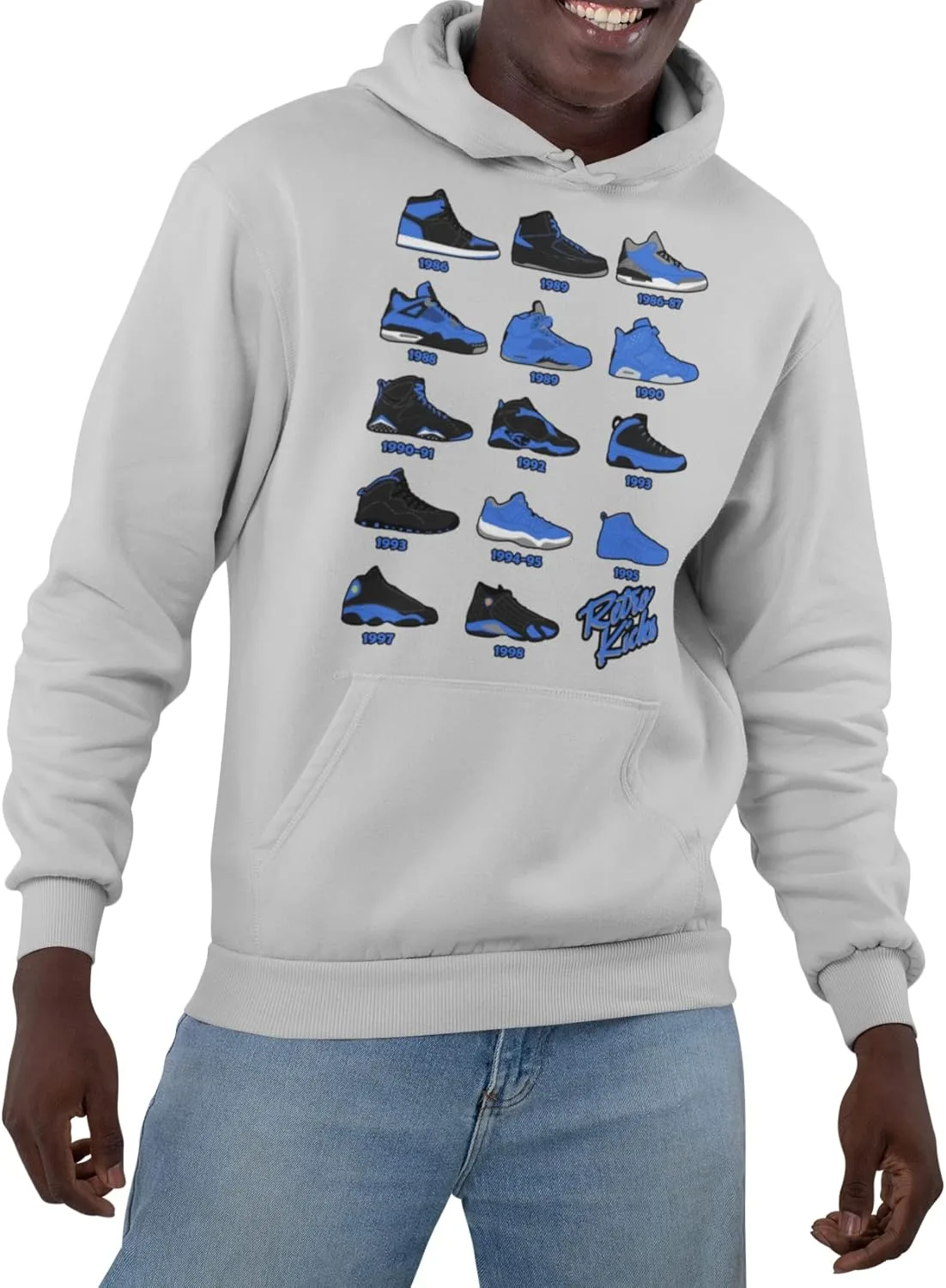 

Ретро худи jordans blue/black/white House Of Tees