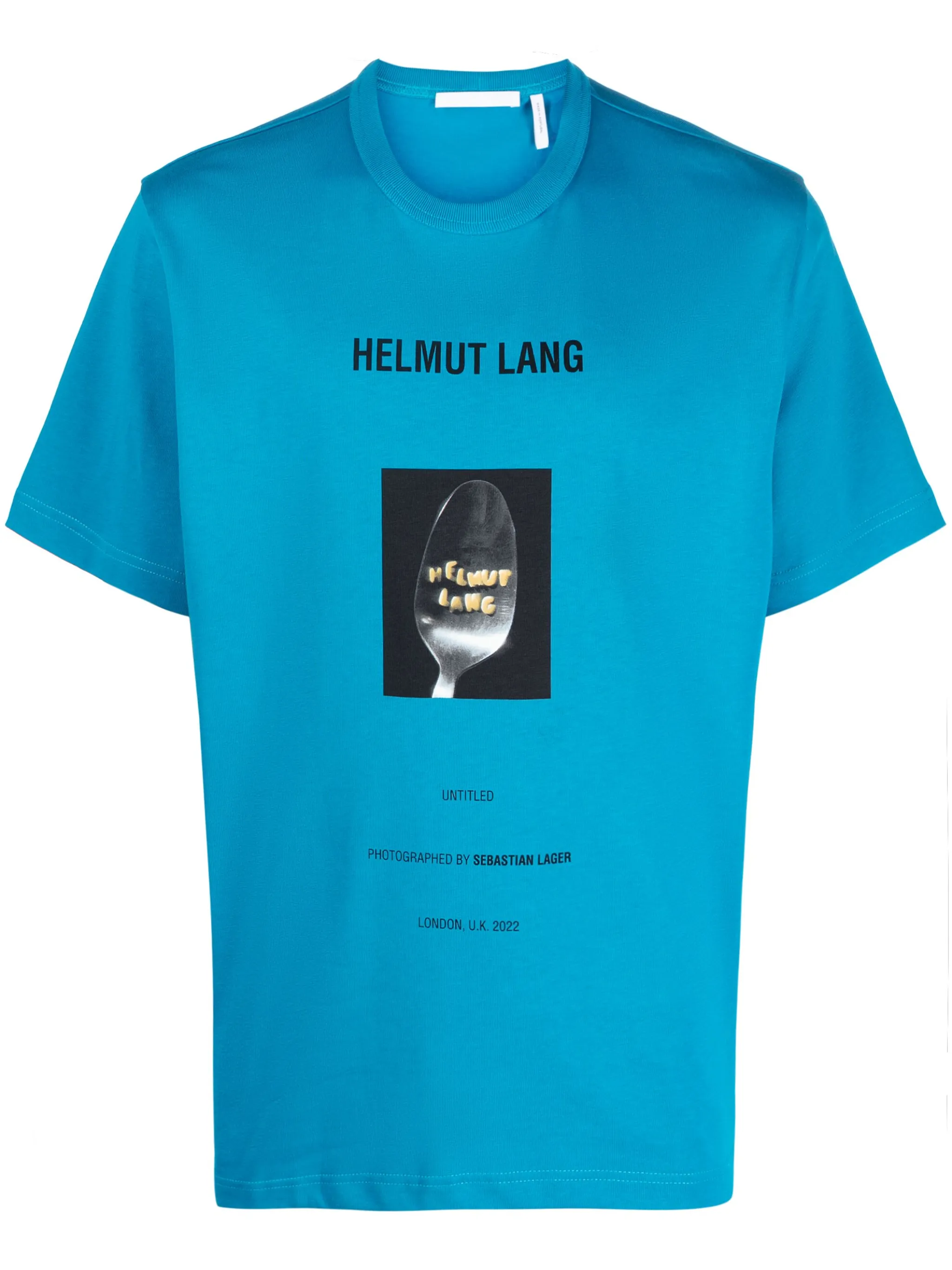 

Футболка с фотопринтом Helmut Lang, синий