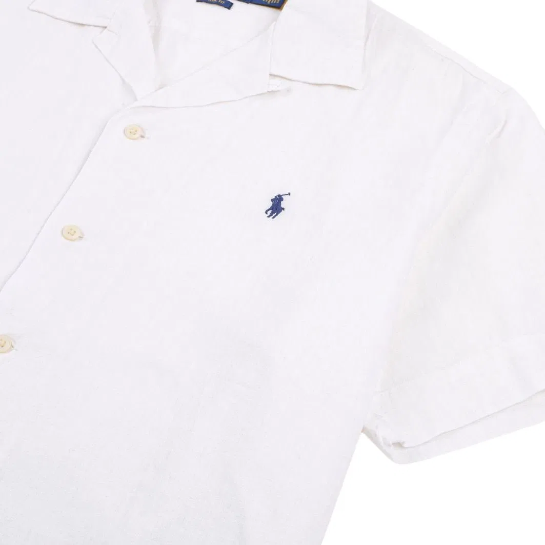 Рубашка с отложным воротником Polo Ralph Lauren белая — фото 4