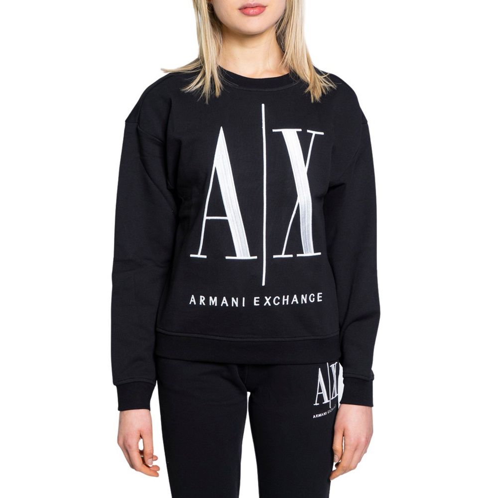 

Черный хлопковый свитер Armani Exchange