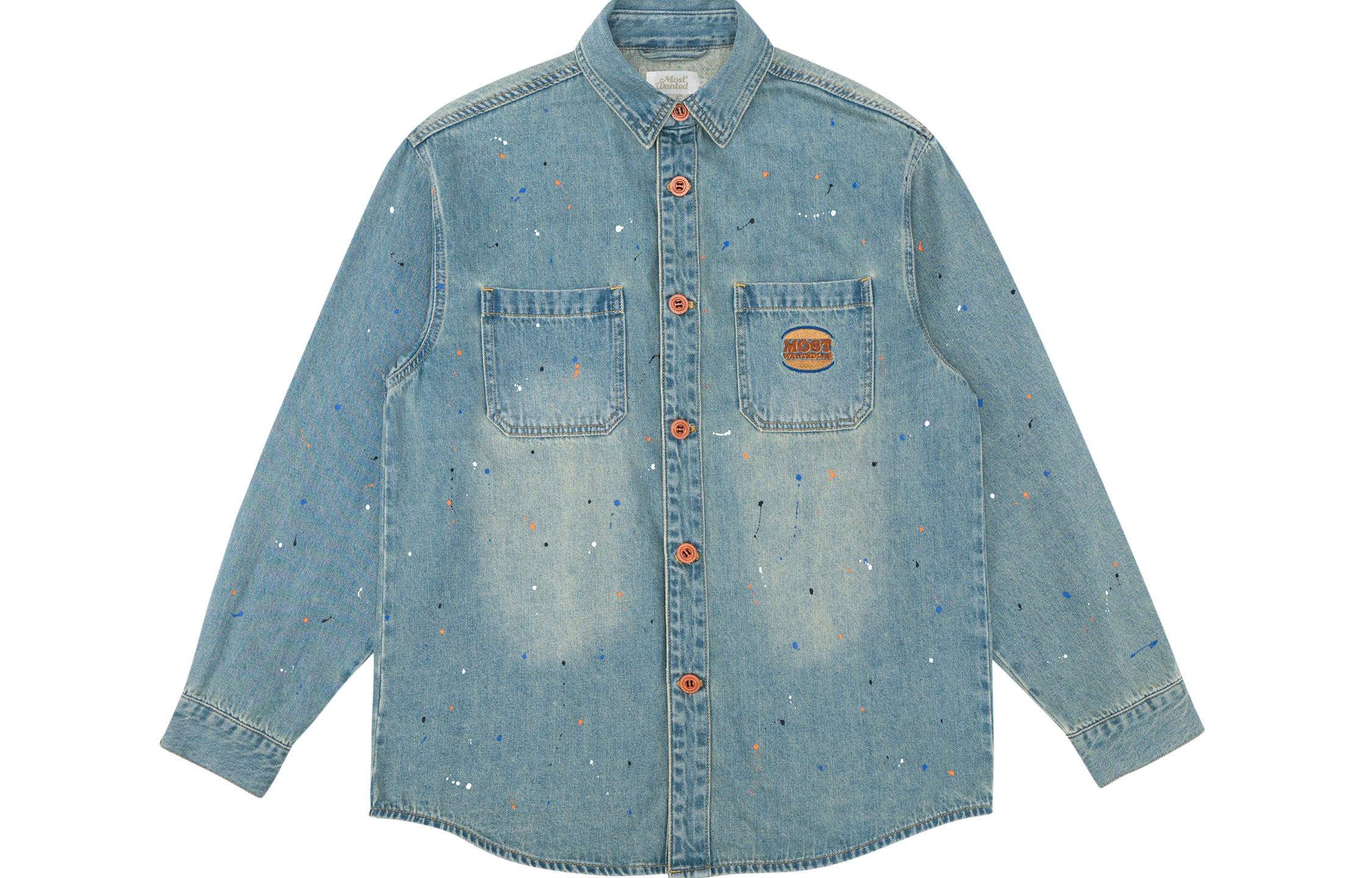 

Рубашка-гамбургеры унисекс MostwantedLab, Denim Blue
