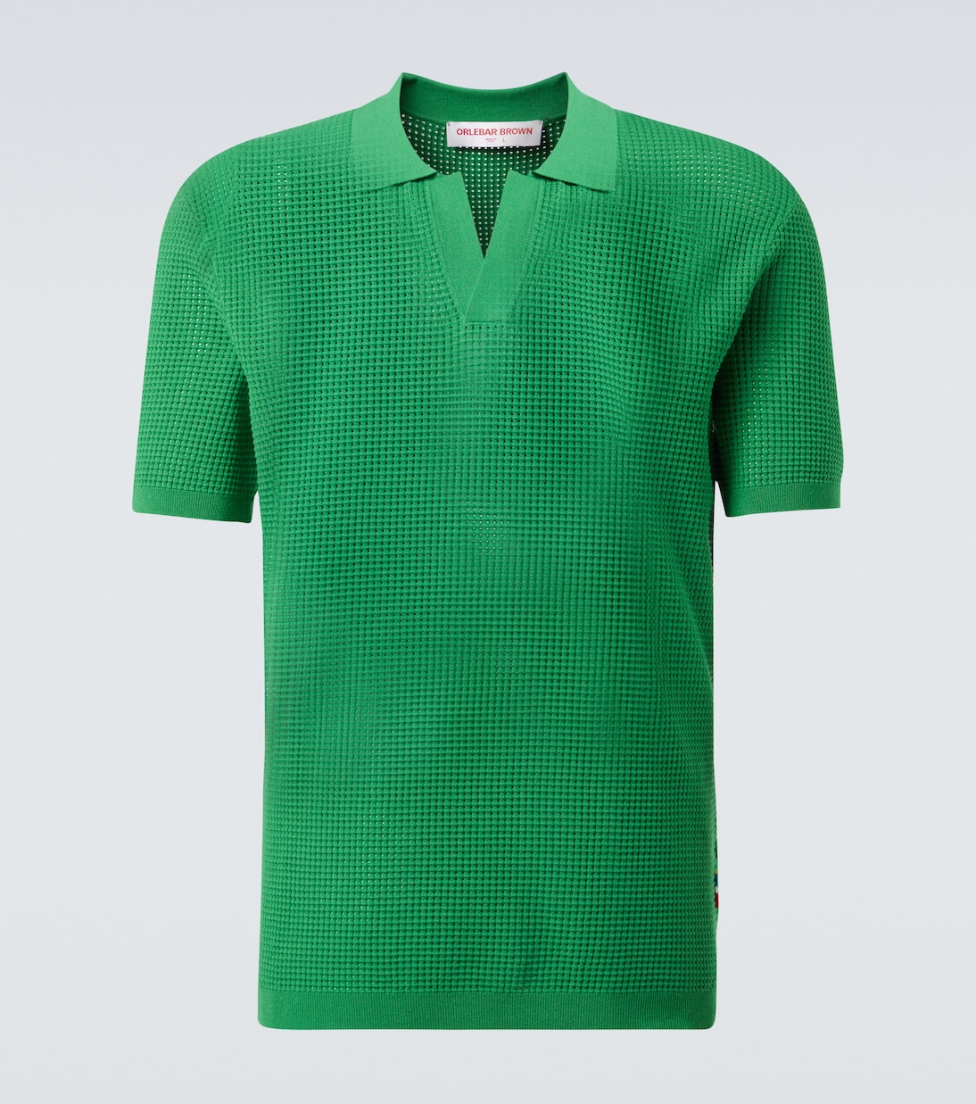 

Поло Roddy из вафельной сетчатой ткани Orlebar Brown, Caddie Green