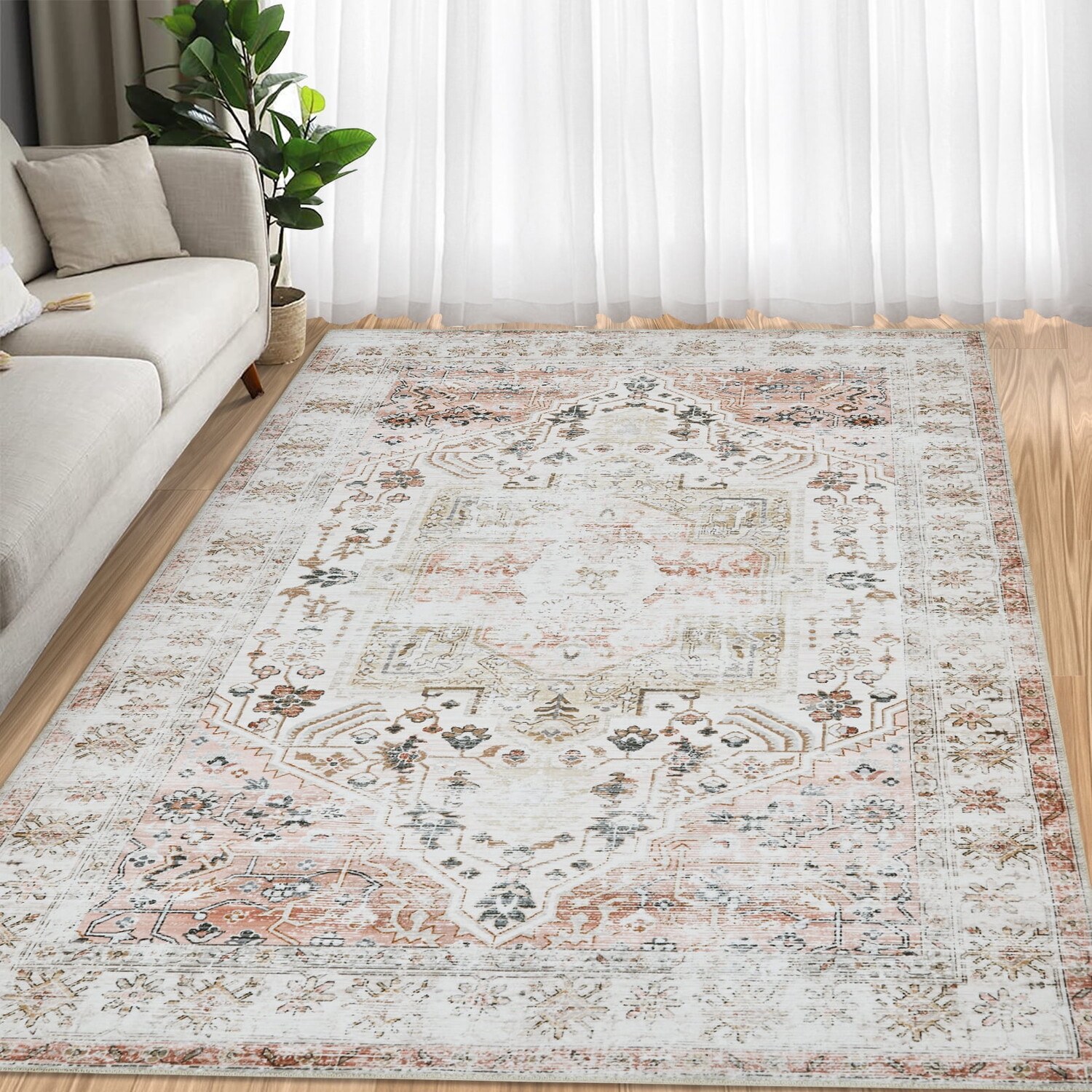 

Персидский ковер GlowSol Area Rug 8 x 10 футов, серо-коричневый