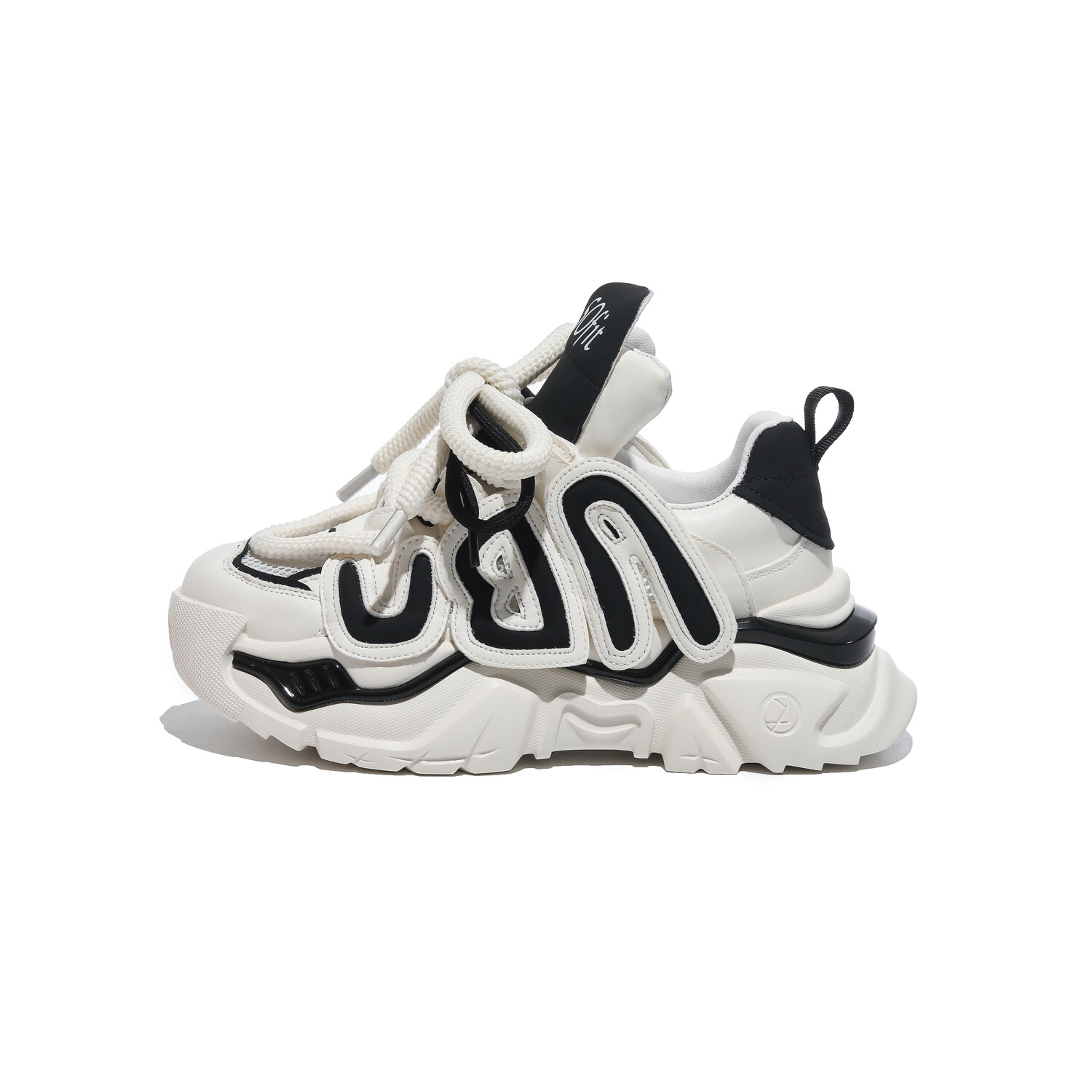 

Кроссовки FAICCIA Chunky Sneakers Women's Low-top, черный/белый