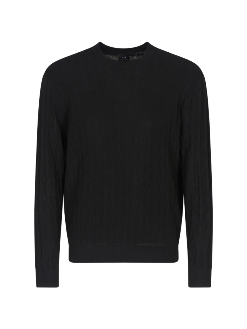 

Свитер с ромбовидным узором Armani Exchange, черный