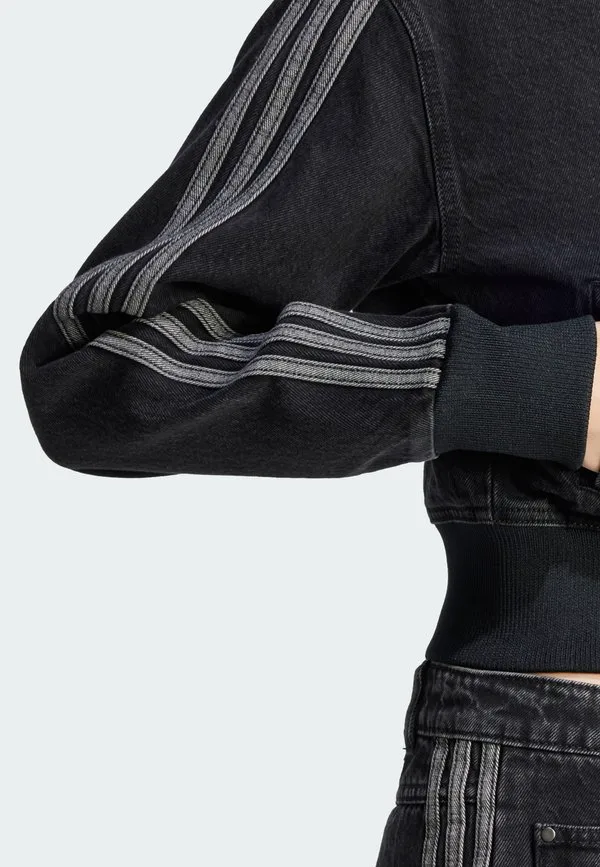 Джинсовая спортивная куртка adicolor Adidas Originals, True Black Denim — фото 3